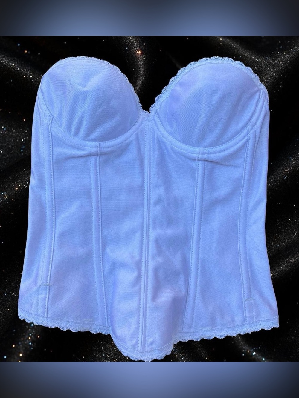 Classic Strapless Bustier Corset - White